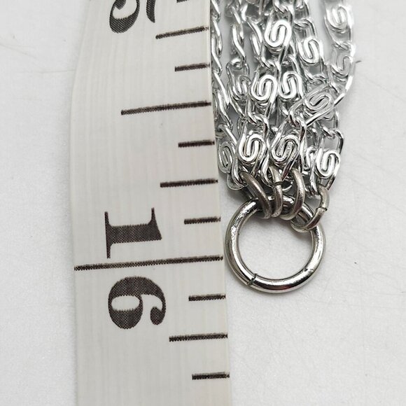 Vintage Sarah Coventry Multi Strand Silver Tone Chain Necklace 16 in - Picture 5 of 5